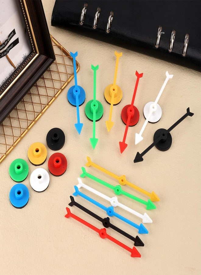 XIHIRCD 12pcs Game Spinners, 3.94 Inch Plastic Arrow Game Spinners, 6 Colors Table Top Board Game Spinner, Magnetic Twister Spinning Replacement for Classroom Whiteboard Activities DIY Projects - Image 3